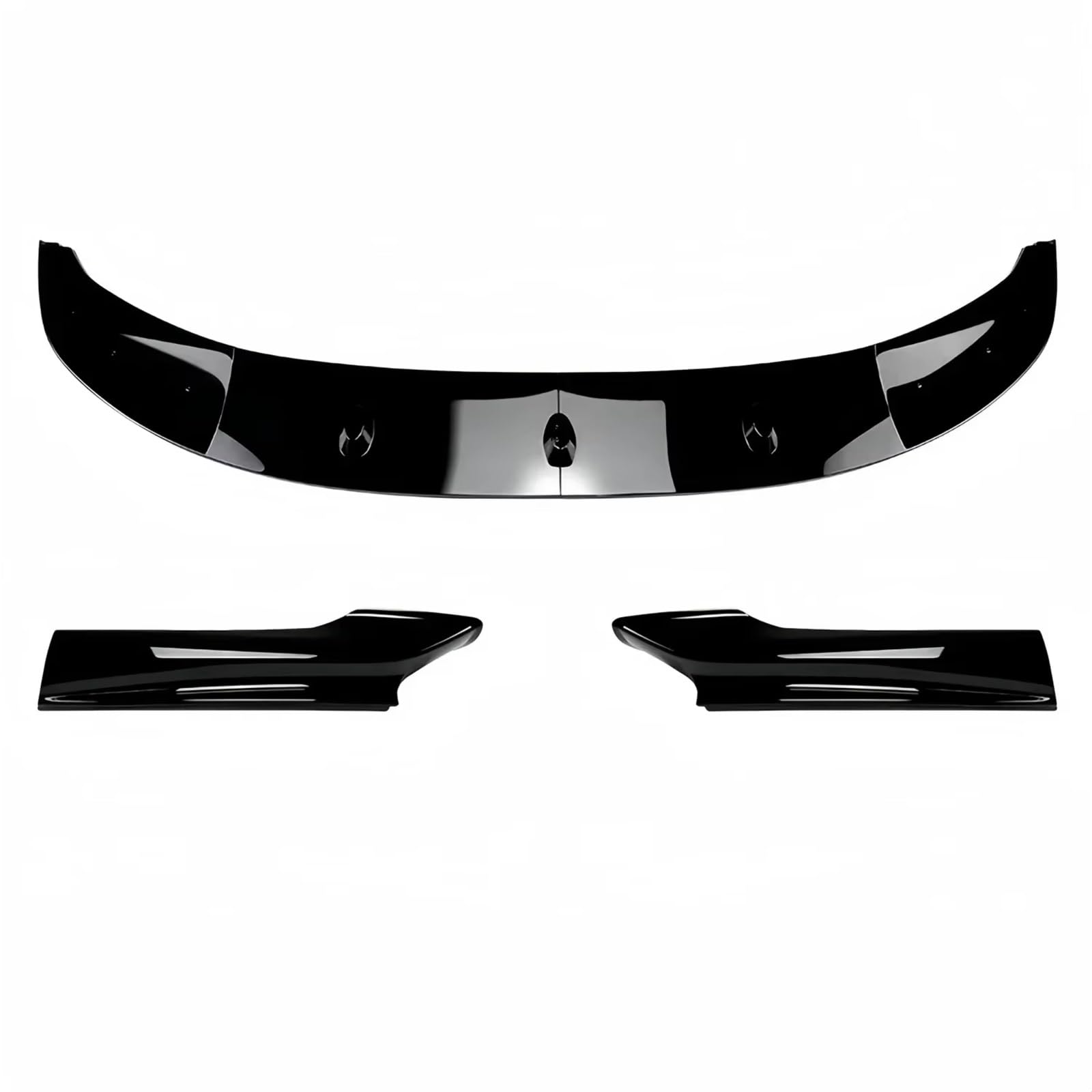 OTOZUM Kofferraumspoiler Kompatibel Mit Für F10 F11 520i 530i 2010 2011 2012 2013 2014 2015 2016 Glänzendes Schwarzes Auto-Frontstoßstangen-Splitter-Lippen-Seitenspoiler-Body-Kit(Gloss Black) von OTOZUM