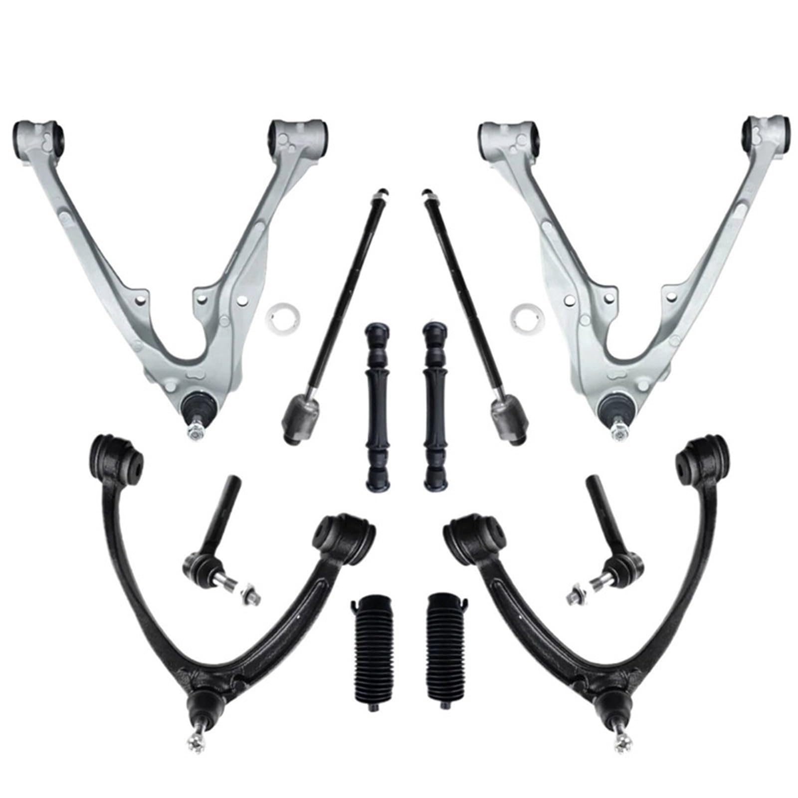 OTOZUM Lenker Radaufhängung Kompatibel Mit Chevrolet Für Suburban 1500 2007–2010 Für Avalanche 2007–2013 Auto Vorne Oben Unterer Querlenker Sway Bar Spurstangensatz MS501003 MS501004 von OTOZUM