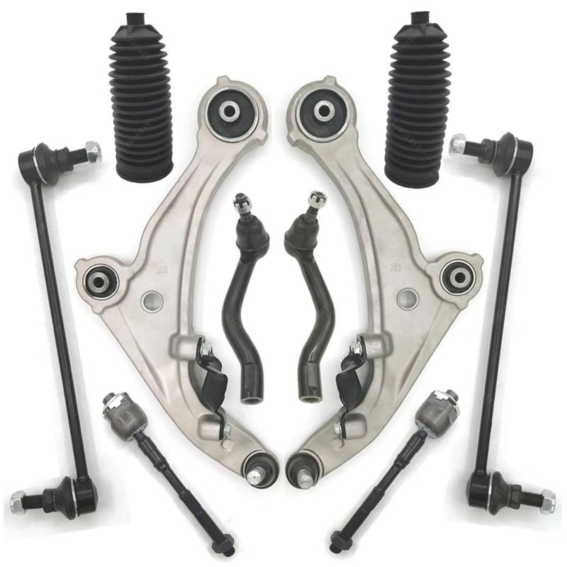 OTOZUM Lenker Radaufhängung Kompatibel Mit Nissan Für Altima 2007 2008 2009 2010 2011 2012 10 Stück Vorderradaufhängung Unterer Querlenker Stabilisator Spurstangenköpfe Kit K620195 K620196 von OTOZUM