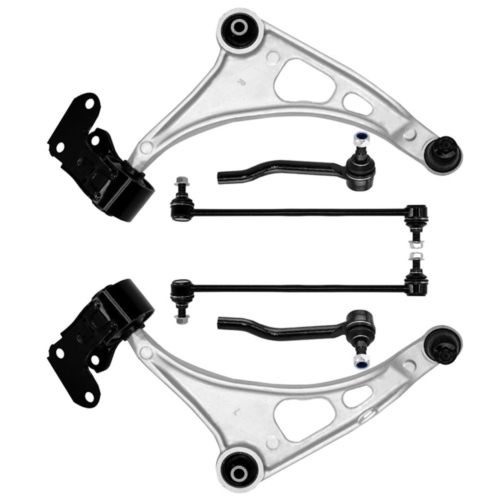 OTOZUM Lenker Radaufhängung Kompatibel Mit Pilot 2016–2022, Für Ridgeline 2017–2022, Für Passport 2019–2022, MS601229, MS601230, 6 Stück Vorderer Unterer Querlenker, Sway Bar Link Spurstange von OTOZUM
