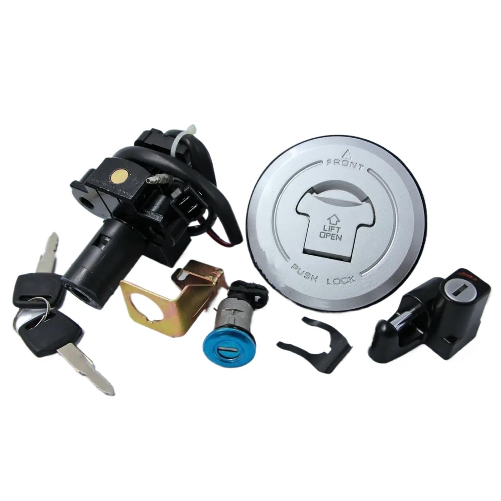 OTOZUM Motorräder Zündschalter Kompatibel Mit Cbr250ra Für Cbr250r 2011 2012 2013 Für Cbr250r R 2013 Motorrad Zubehör Zündschalter Tankdeckel Schloss Set von OTOZUM