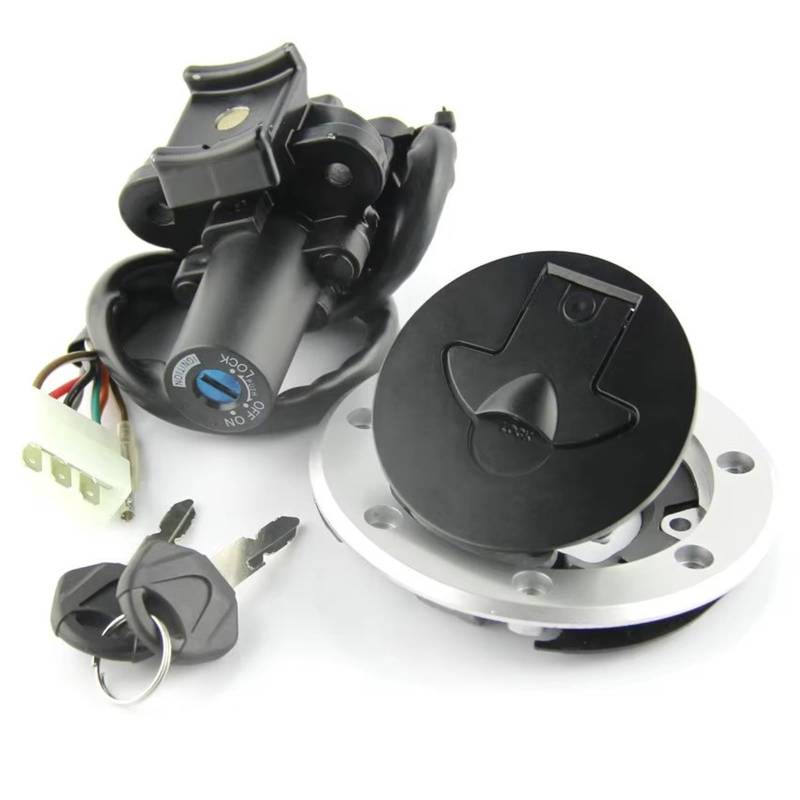 OTOZUM Motorräder Zündschalter Kompatibel Mit Für Ninja Zx-7rr Zx750 1996 1997 Für Ninja Zx-7r Zx750 2000 2001 Motorrad Zündschalter Tankdeckel Schloss Kit von OTOZUM