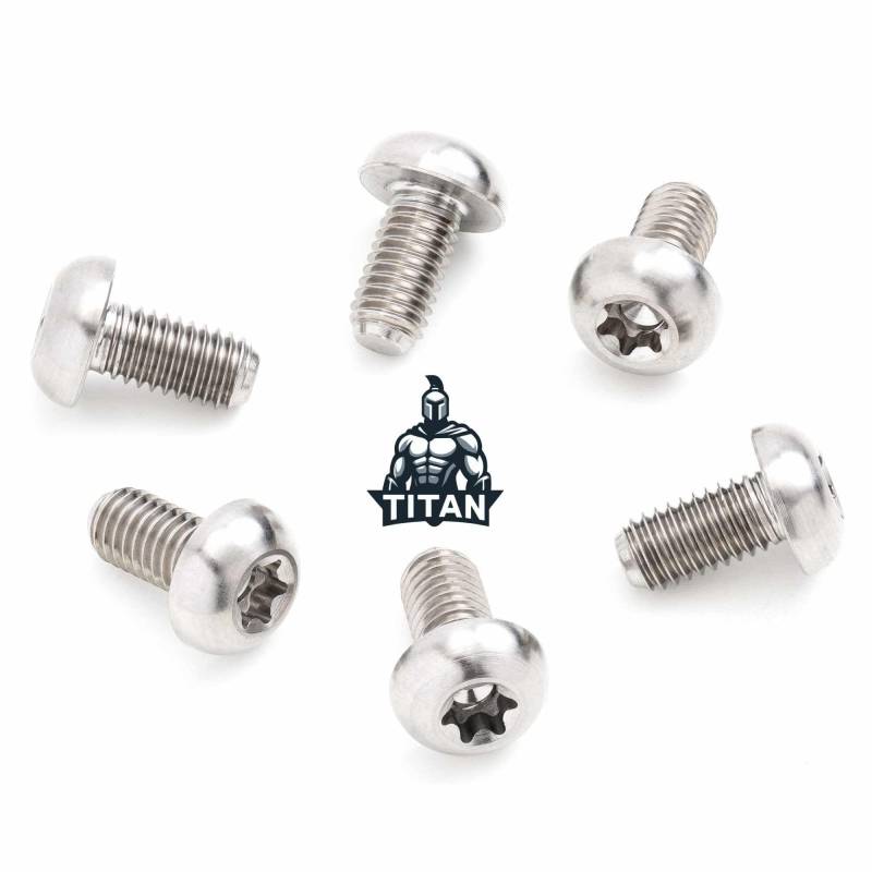 6 Stück OTRADO Titan Bremsscheibe Befestigungs Schraube Fahrrad M5 x 10mm mit Torx T25 nur 1,2g / Bremsscheibenschraube für 6-Loch Bremsscheiben von OTRADO