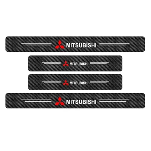 Auto Einstiegsleisten Schutz für Mitsubishi ASX 2010-2012, Auto Einstiegsleisten Türschweller Aufkleber Kohlefaser Schritt Platte Abdeckung Lackschutzfolie Auto Styling Tuning Zubehör,4pcs von OTTSAN