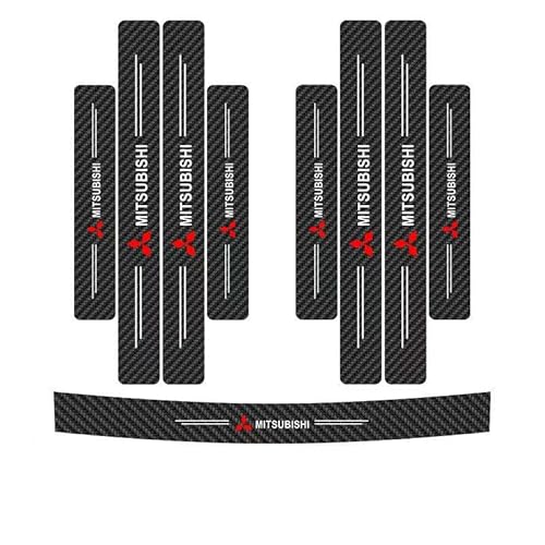 Auto Einstiegsleisten Schutz für Mitsubishi ASX 2010-2012, Auto Einstiegsleisten Türschweller Aufkleber Kohlefaser Schritt Platte Abdeckung Lackschutzfolie Auto Styling Tuning Zubehör,9pcs von OTTSAN