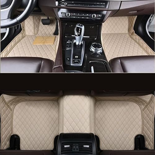 Auto Fußmatte für Audi Q7 4seats 2005, Allwetter Fußmatten Schutz Automatten Set Antirutschmatte Autoteppiche Leder Teppich Bodenmatten Innenzubehör,Monolayer-H von OTTSAN