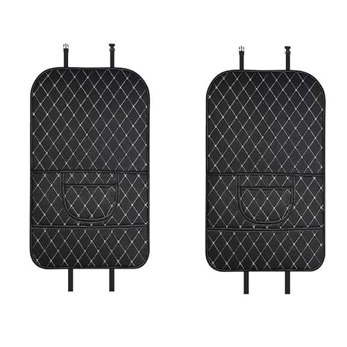 OTTSAN Auto Rückenlehnenschutz für Kia Borrego, Sitzschoner Auto Rückenlehne für Die Rückseite der Vordersitze Rücksitz Organizer Leder Wasserdicht Kick Pad Auto ZubehöR,E-2PCS von OTTSAN