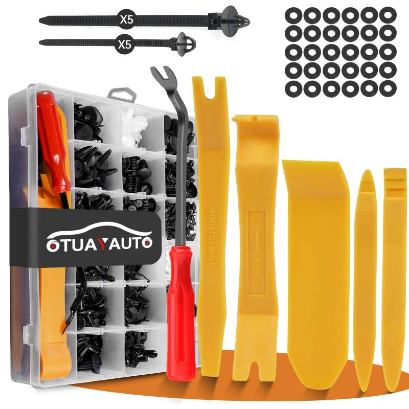 OTUAYAUTO 725 Stück Auto Befestigung Clips Set, Universal Auto Zubehör Innenraum, Kfz werkzeug Set von OTUAYAUTO