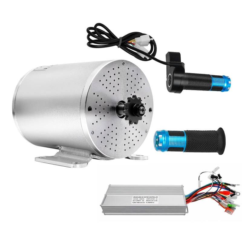 Oububy Elektromotor BüRstenloser 72V DC Motor 2000W Hocngeschwindigkeits - Narbuirstenlosem 36A Controller und Pedaltenmotor Miteschleunigerfur Elektroroller E-Fahrradmotor (72V 3KW) von OUBUBY