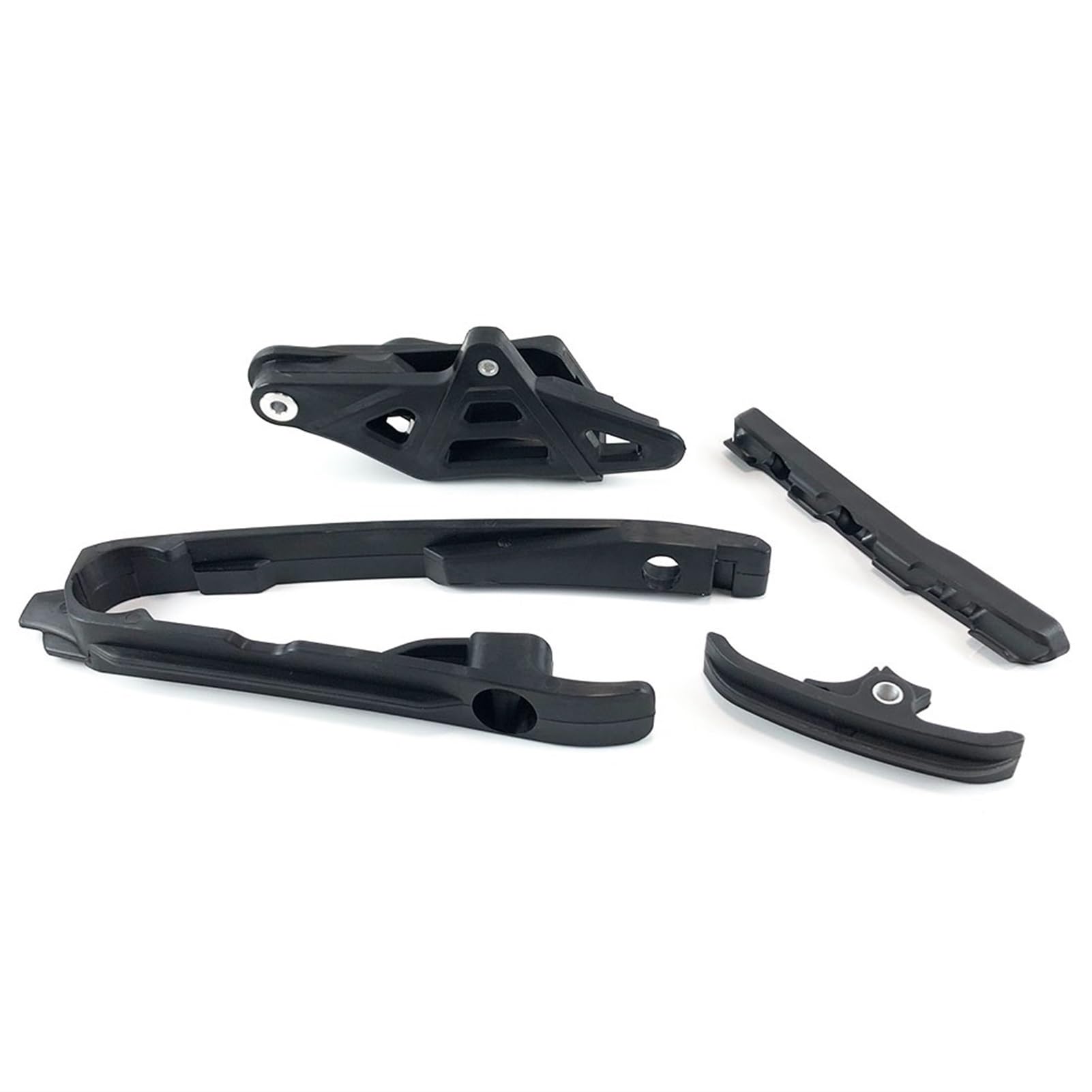 OUCHAO Motorrad Schwinge Kettenschieber Kit + Kettenschutzführung + Bremsschlauchklemme Passend for SXF EXC TC FX 125 150 200 250 450 530 690(Black Set) von OUCHAO