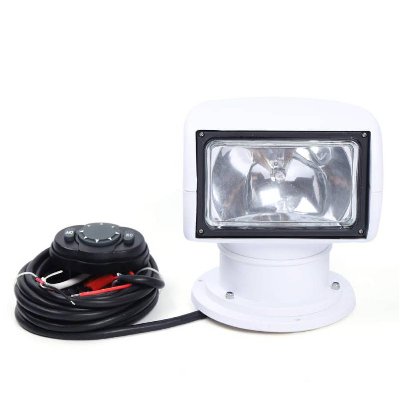 Boot Suchscheinwerfer, Marine Scheinwerfer IP67 Wasserdichte 100W LED Tragbare Auto Fernbedienung Outdoor Marine Scheinwerfer Arbeitslampe Deckenleuchte für Yacht, Boote, etc (Weiß) von OUKANING