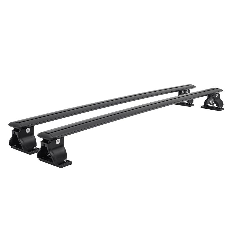 OUKANING Universal Dachträger Querträger 130cm - Aluminium Dachträger bis 75KG Belastbar verstellbare Querträger mit Schlössern Abschließbare Autodach Querträger für Fahrradträger, Dachboxen von OUKANING