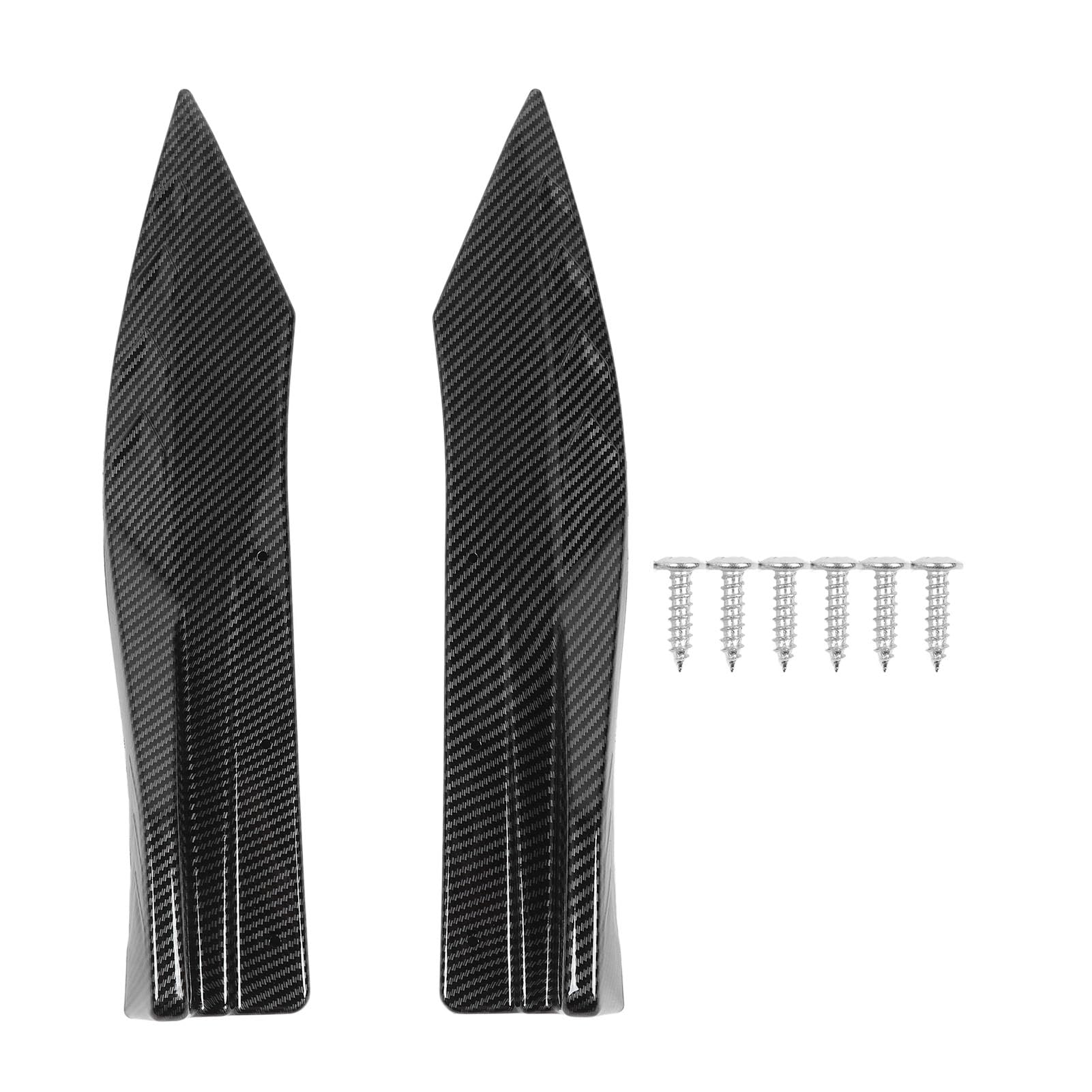 2 Stück Heckstoßstangen-Seitenschweller-Lippensplitterschutz, robuster ABS-Auto-Heckstoßstangenschutz, Diffusor-Splitter, Frontstoßstangen-Lippenkörper-Kit, universeller (Carbon Fiber Style) von OUKENS