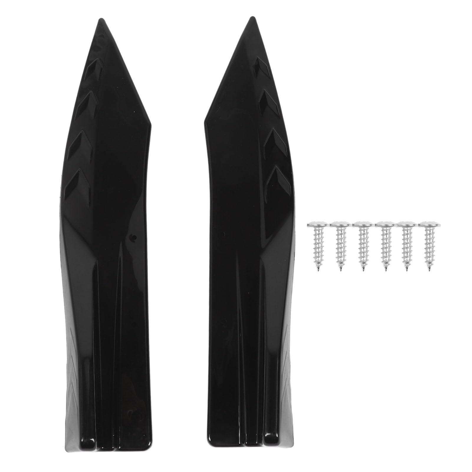 2 Stück Heckstoßstangen-Seitenschweller-Lippensplitterschutz, robuster ABS-Auto-Heckstoßstangenschutz, Diffusor-Splitter, Frontstoßstangen-Lippenkörper-Kit, universeller (Glossy Black) von OUKENS