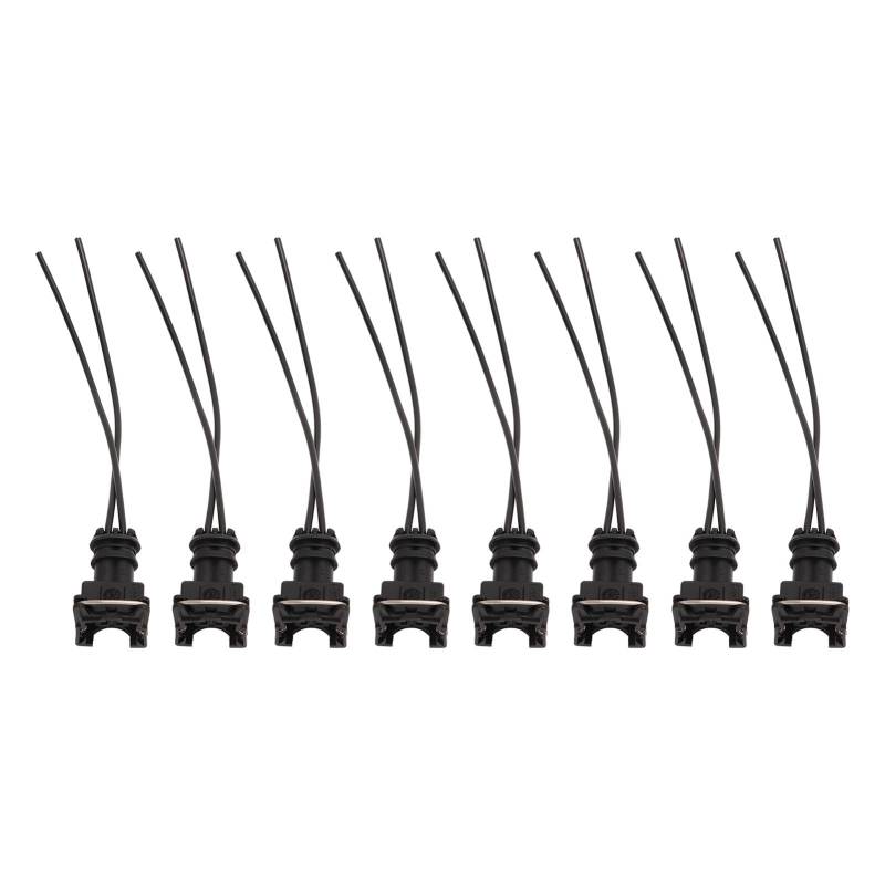 8 Stück Verkabelungsstecker Für Kraftstoffeinspritzdüsen, ABS-Stecker, Kabelbaum, Clips, Schnittspleißstil EV1 8 Für EV1 von OUKENS