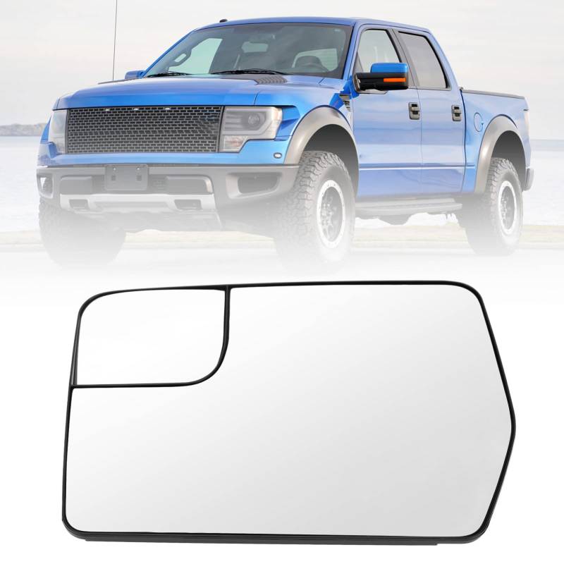 Beheizter Spiegelglas Links auf Der Fahrerseite Für 2011 2012 2013 2014 Ford F150 Fahrerseitenspiegel – Für Ford F150 Seitenspiegelglas F150 Spiegel Mit Hinterem Halter – Ersetzt BL3Z-17K707-E von OUKENS