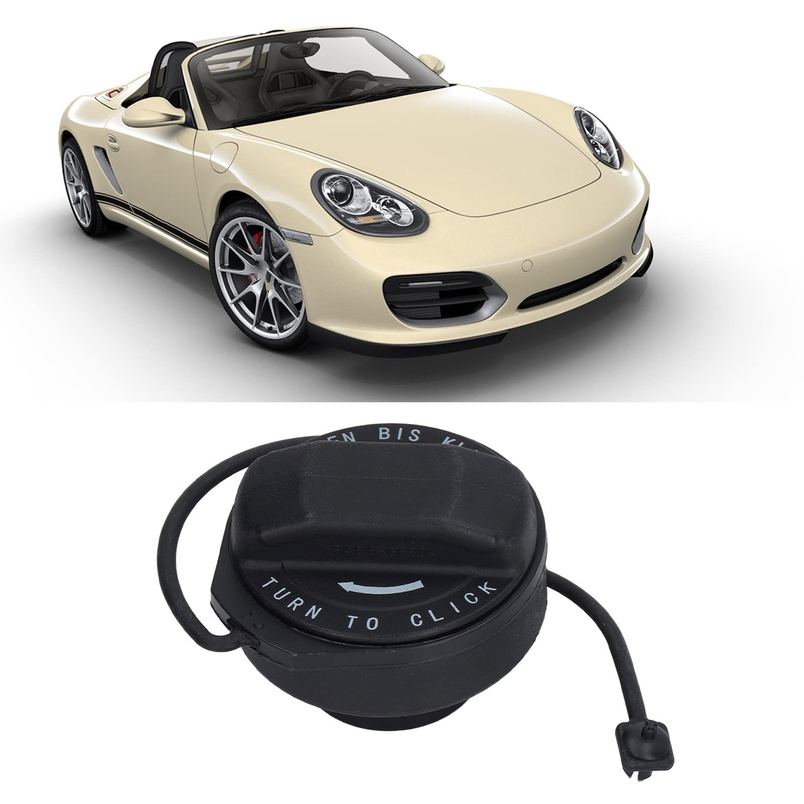 Tankdeckel passend für Porsche 911 Tankdeckel mit Gurtclip passend für Porsche 986 987 996 997 Boxster 1997–2012, Pertrol Tankdeckel Cayman 2006–2012 99620124103 von OUKENS