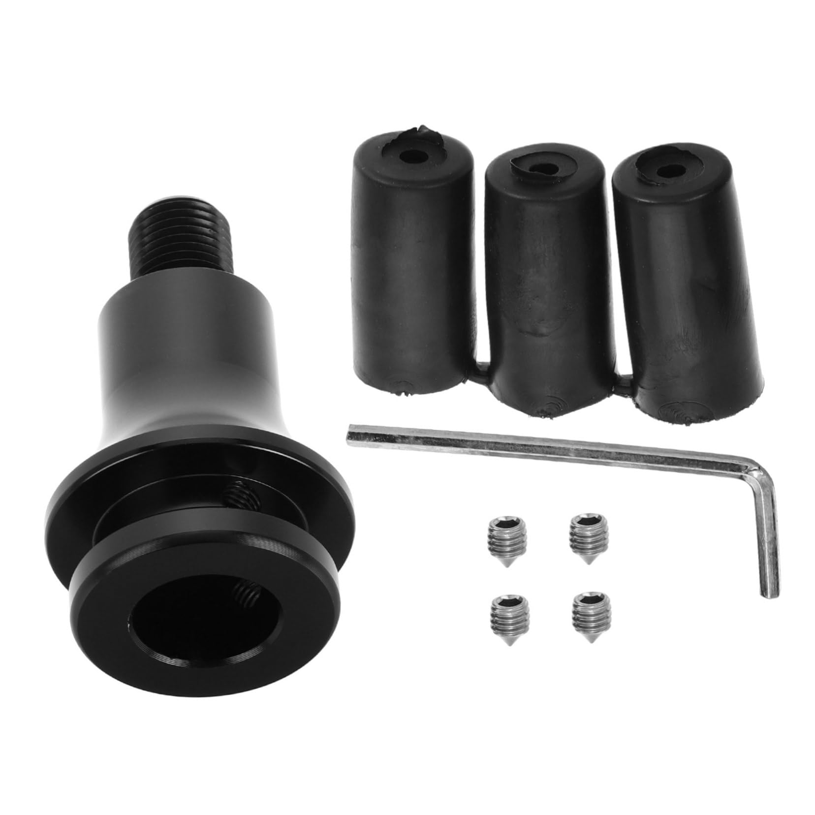 OUNONA 1 Satz Autofester Begrenzer Auto Schaltknauf Adapter Auto Schaltknauf Verbindung Schaltstoppblock Schaltknauf-Gewindeadapter für LKW LKW-Zubehör Aluminiumlegierung Black von OUNONA