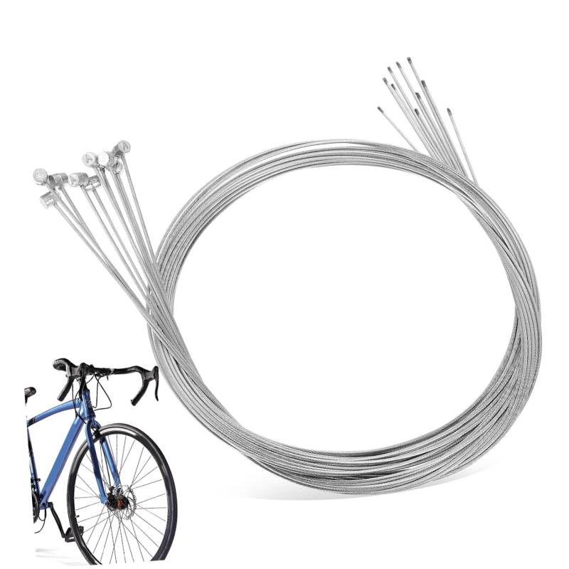 OUNONA 10 Stk Fahrrad Bremskabel Fahrrad Schaltkabel Deckson Bremskabel Bremskabelsatz Kette Bremszugsatz Bremszug Set Bremsleitungen Rennrad-Bremskabel verzinkter Stahldraht Silver von OUNONA