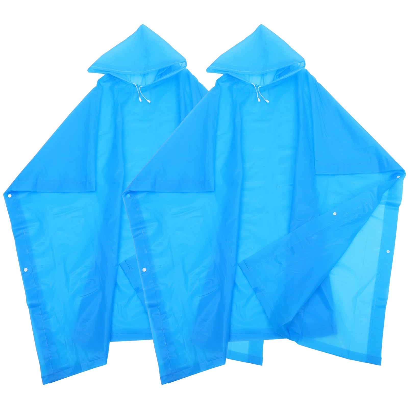 OUNONA 2 Stk Regenmantel mit Kapuze für Erwachsene Mäntel Motorhaube Atmungsaktiv Regenjacke Wasserdicht Roller wiederverwendbarer Regenponcho Regenmantel mit Kapuze für draußen Eva Blue von OUNONA