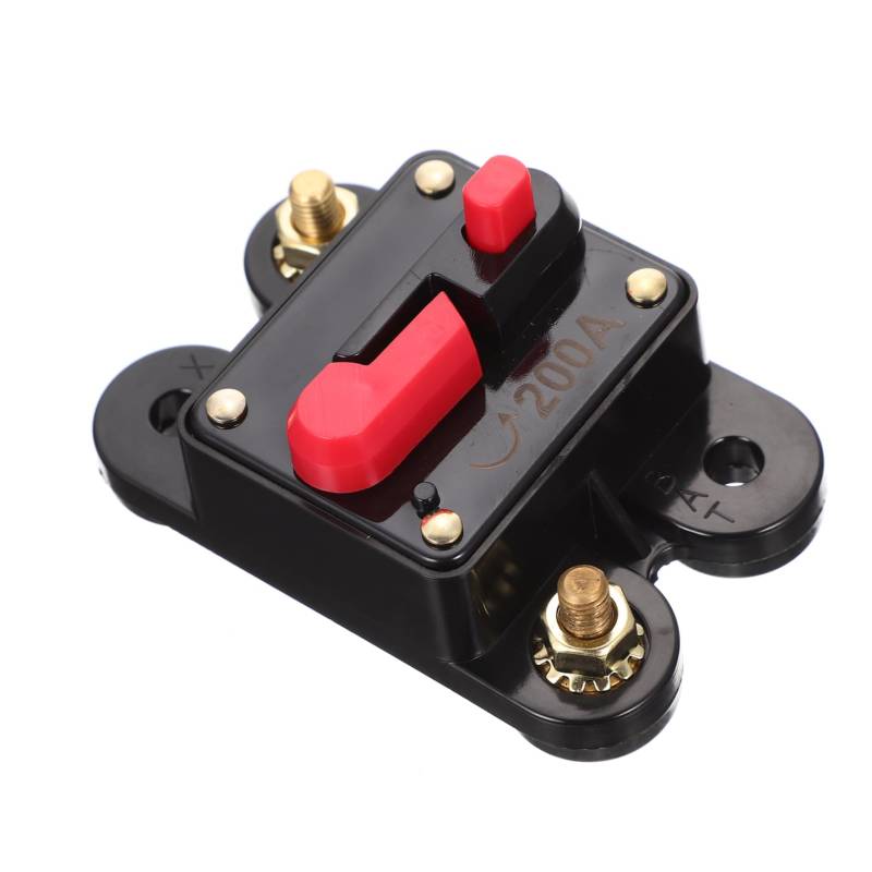 OUNONA 200A Leistungsschalter Für Auto Boot Und Marine Inline Sicherung Mit Manuellem Reset Für Trolling Motor Stereo Audio Und Fahrrad Hochleistungs Sicherungshalter von OUNONA