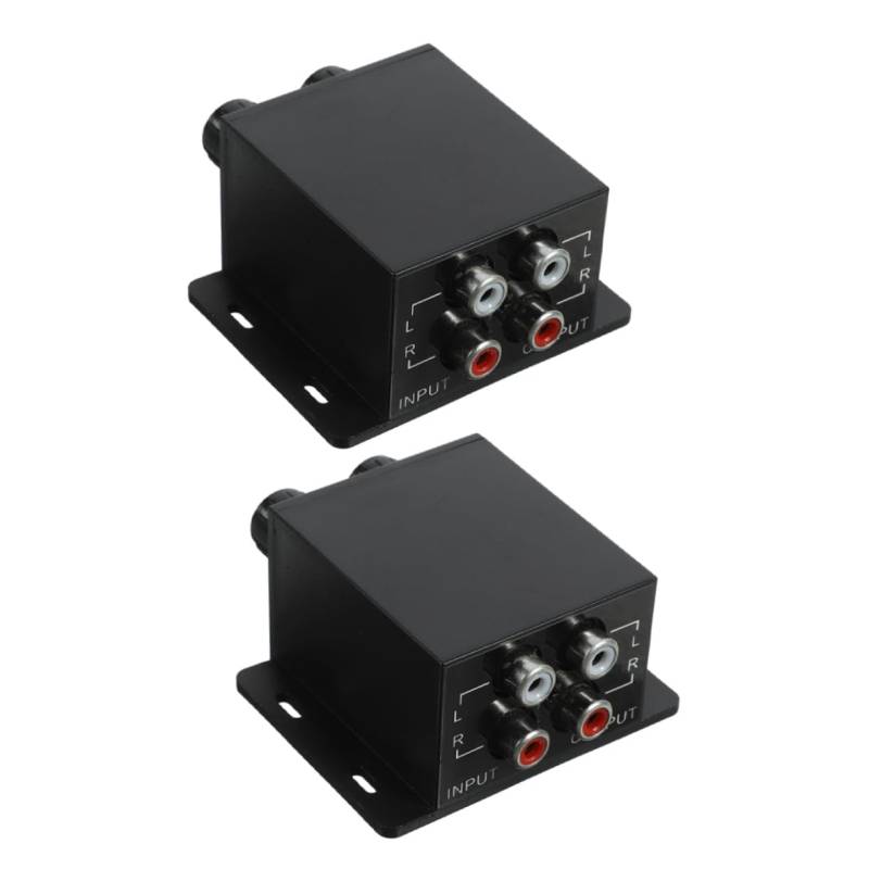 OUNONA 2St Audio-Einsteller Verstellbarer Audio-Potentiometer Audio-Controller Auto-Audio-Potentiometer Universelle Autoverstärker Audioverstärker für Car-Audio Bassknöpfe Abs Black von OUNONA