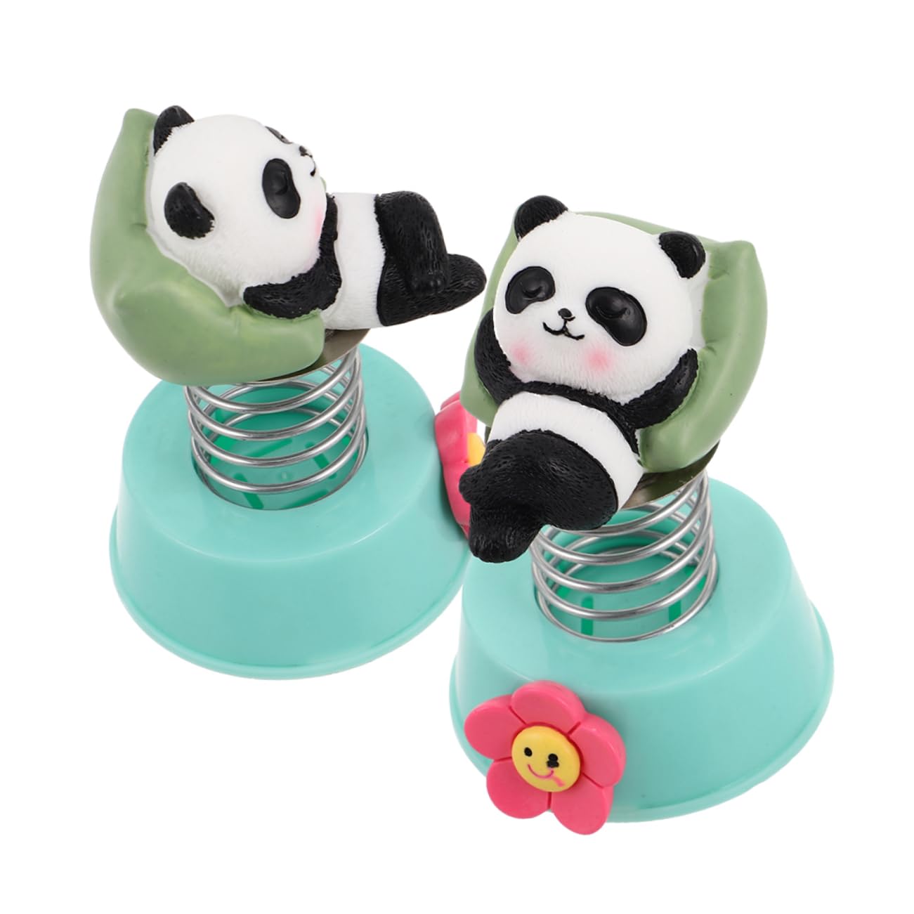 OUNONA 2st Ornamente Süßes Autoornament Armaturenbrett-bobbleheads Armaturenbrett- -auto Armaturenbrett Dekorationen Auto Dekorative Puppe Automobildekorationsteile Panda-zubehör Harz von OUNONA