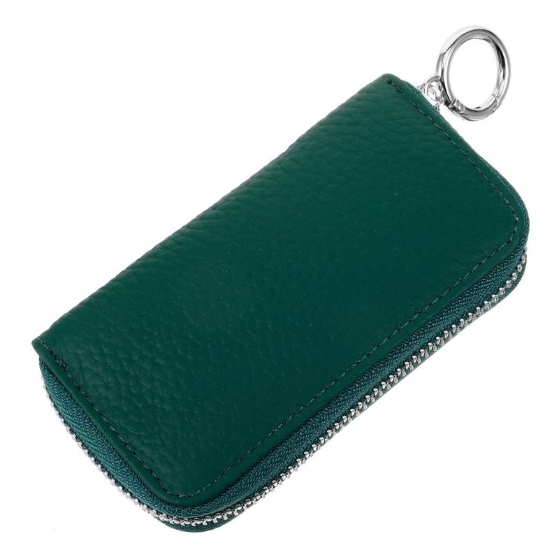 OUNONA 2st Tasche Für Autoschlüssel Schlüsselorganisator Schlüsselanhängertasche Kleine Schlüsseltaschen Schlüsselanhänger-etui Schlüsselschutztasche Schlüsselhalter Echtes Leder Green von OUNONA