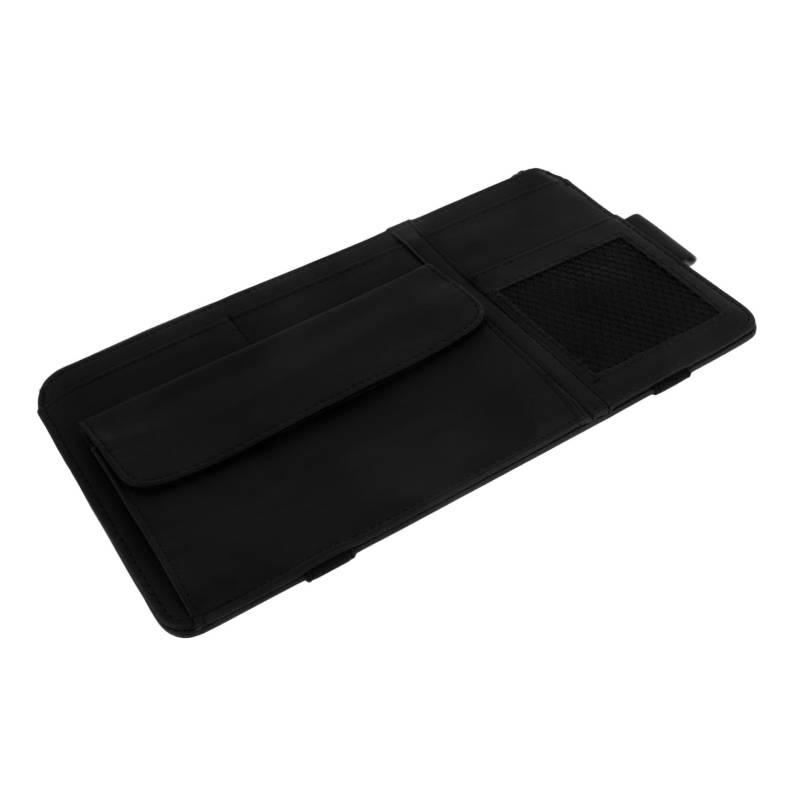 OUNONA Auto-aufbewahrungsclip-Regal Kartenetui Aufbewahrungstasche Autozubehör Auto Zubehör Organizer Für Autokartenhüllen Auto-visiertasche Rücksitz-Auto-Organizer Black Pu-Leder von OUNONA