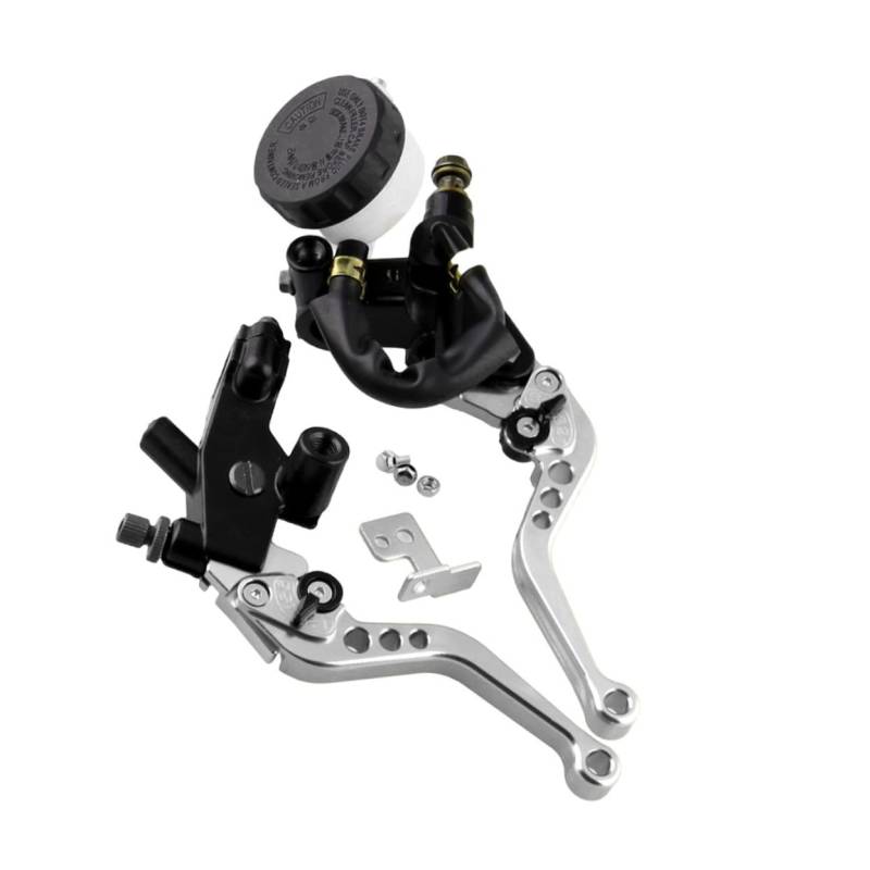 OUNONA CNC Brems Und Kupplungshebel 22mm Für Scooter Und Motorräder Front Bremshebel Verstellbar Silberfarben von OUNONA