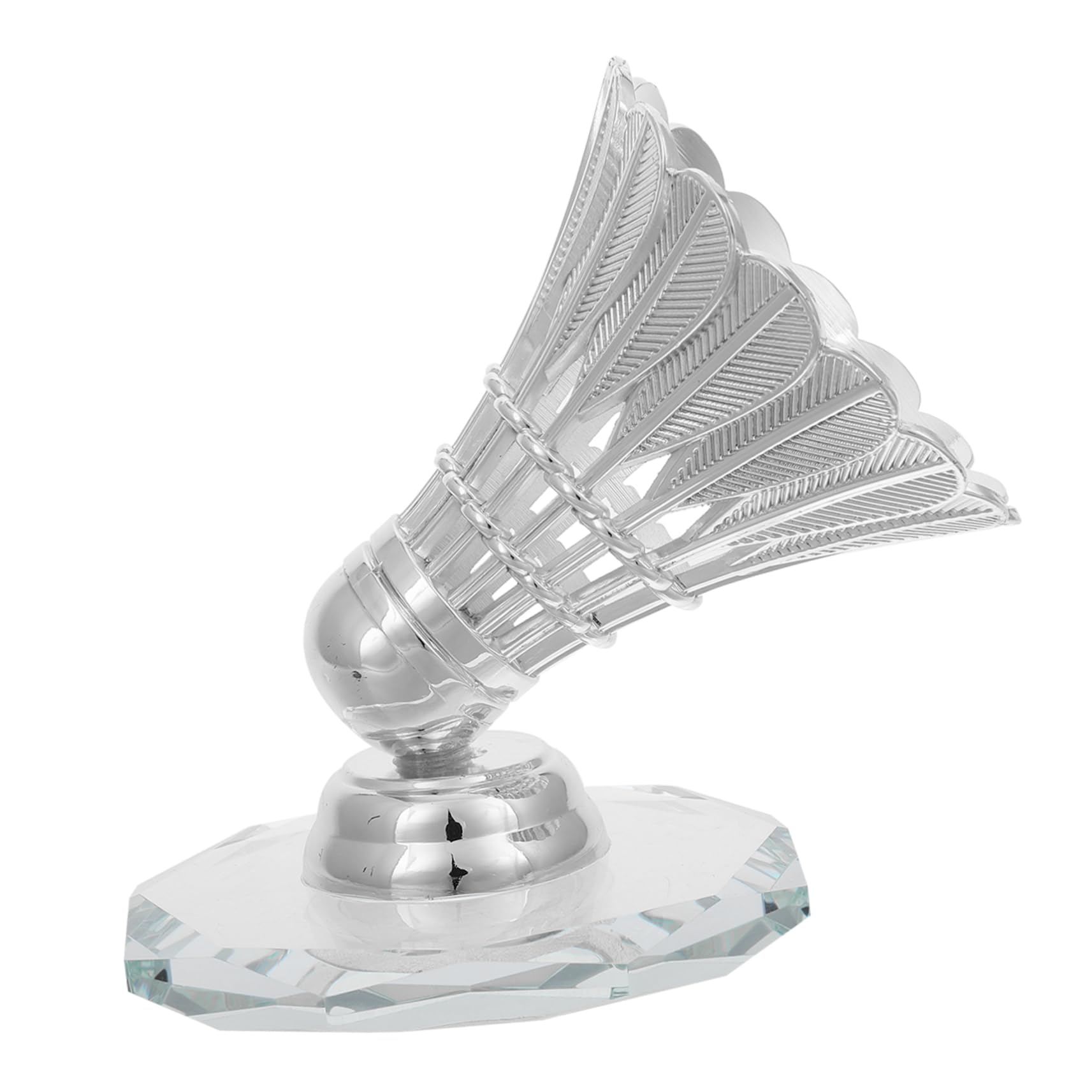 OUNONA Dekorative Badminton Statue Für Das Armaturenbrett Im Auto Elegante Silberne Federball Skulptur Für Badminton Enthusiasten Auto Innenausstattung von OUNONA