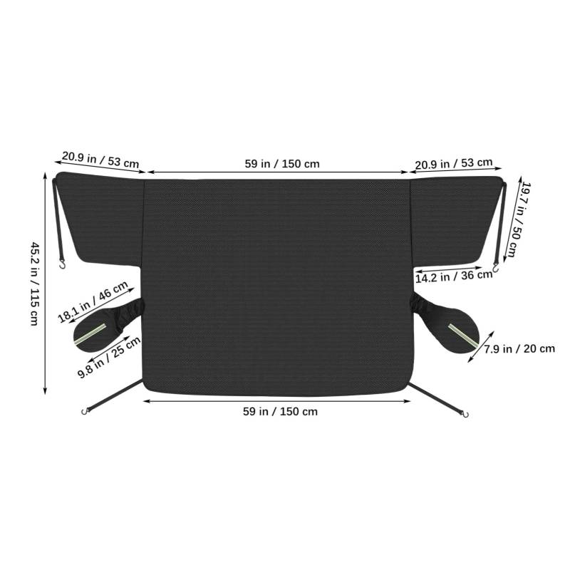 OUNONA Frontscheibenabdeckung Windschutzscheibenabdeckung Autoscheibenabdeckung Scheibenabdeckung Auto Frontscheibe für Die Windschutzscheibe gegen Schnee EIS Frost Staub Sonne von OUNONA