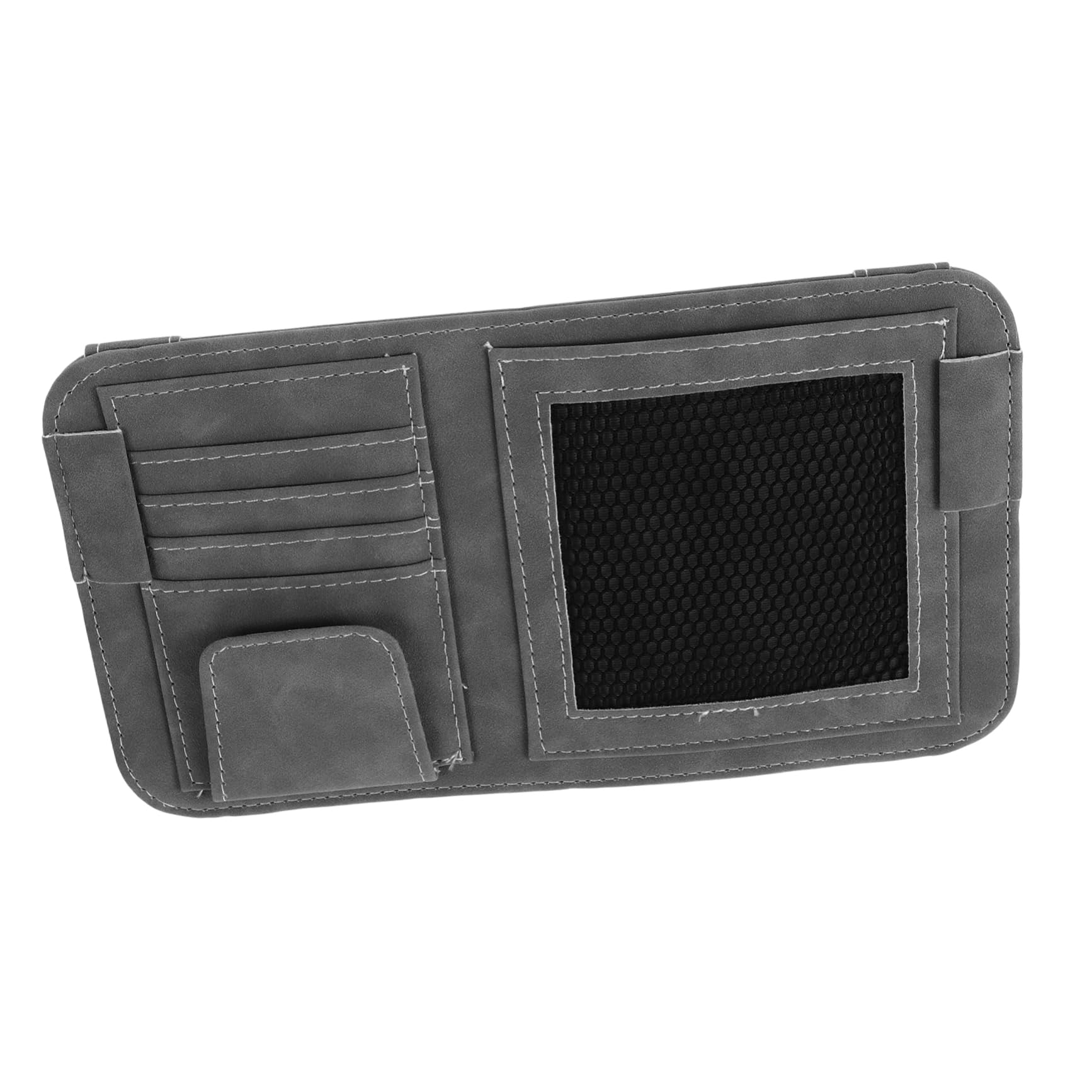 OUNONA Inhaber eines Autotickets aufbewahrung für Sonnenbrillen Auto zubehör Platzsparender Auto Organizer Auto zübehör Auto-Brillenhalter Auto-Visiertasche Fell wenden Grey von OUNONA