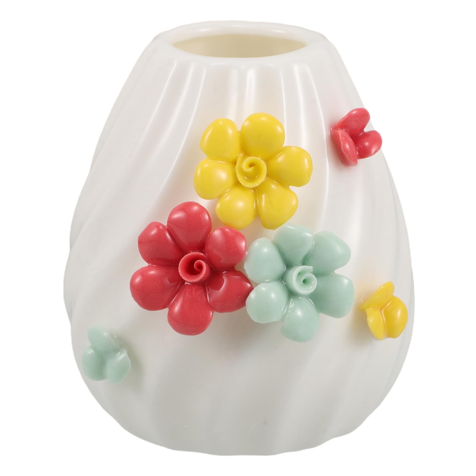 OUNONA Keramik-knospenvase Für Blumen, Blumenvase, Moderne Heimdekoration, Kleine Vase, Gerippte Strukturierte Vase, Dekorativer Behälter Für Gras, Für Bauernhaus, Couchtisch, von OUNONA