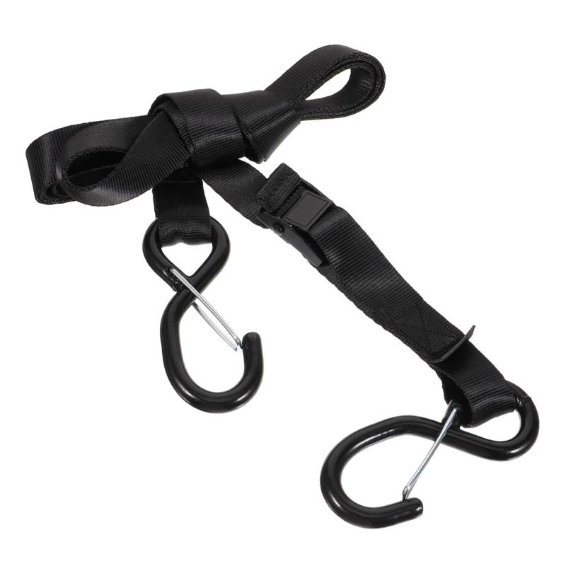 OUNONA Packband Sattel Bewegliche Riemen Fahrradseil Bungee-cord-riemen Ratschengurte Kabel Träger Bungee-seile Mit Haken Abschleppen Gepäckgürtel Gepäckband Maschine Sitz Polyester Black von OUNONA