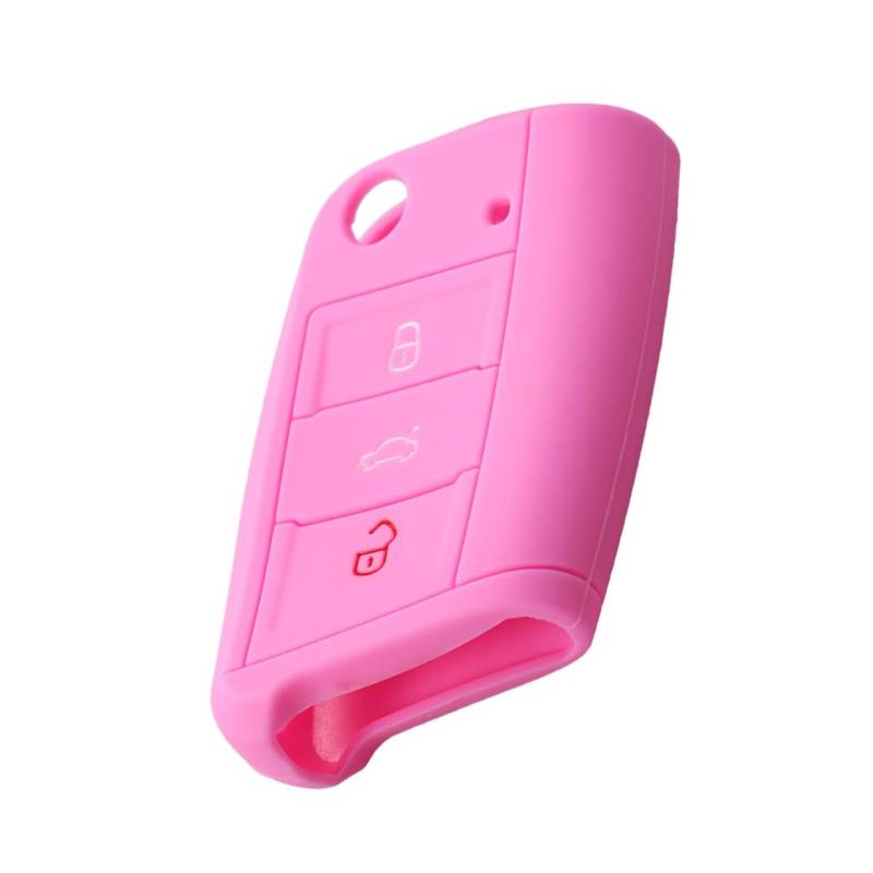 OUNONA Silicone Schlüsselhülle Für Autofernbedienung Passend Für Golf 7 Schutzhülle Pink Schlüsselcontainer Für Optimalen Schutz Und Stil von OUNONA