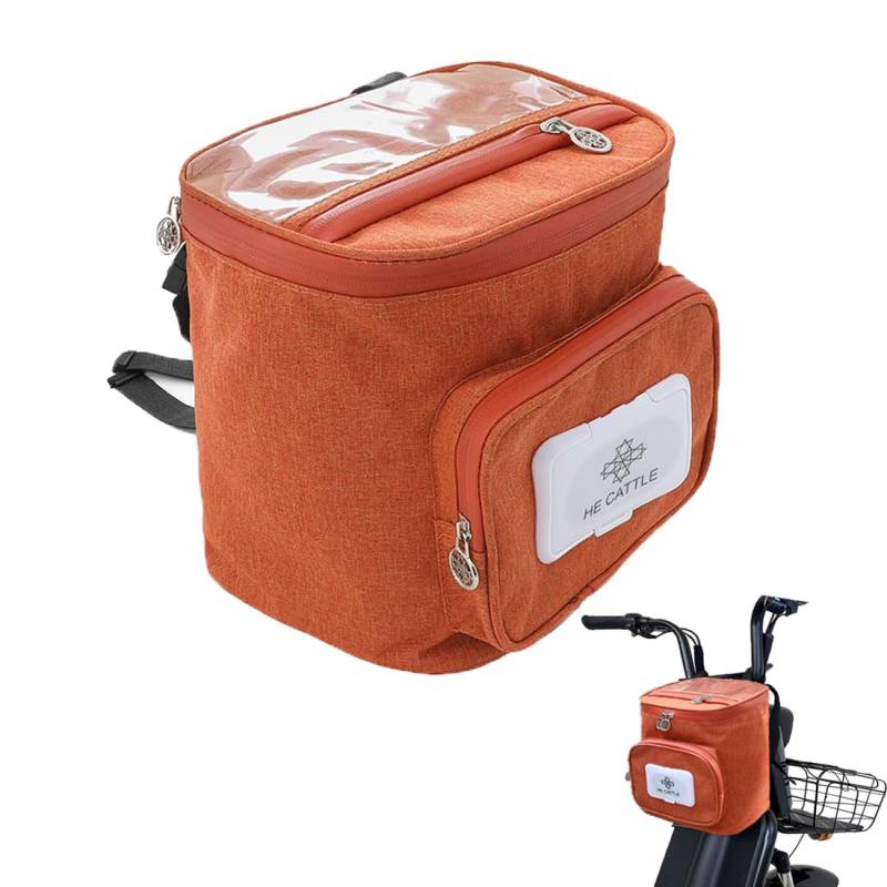 OUOQI Wasserdichter Fahrradkorb Tasche,Lenkertasche Fahrrad,Fahrradtasche Fahrradkorb,Fahrradkorb Vorne Tasche,Lenkertasche Fahrrad Wasserdicht,Fahrradtasche Lenker von OUOQI