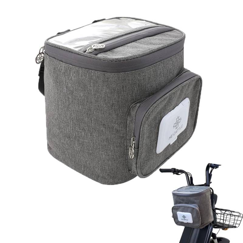 OUOQI Wasserdichter Fahrradkorb Tasche,Lenkertasche Fahrrad,Fahrradtasche Fahrradkorb,Fahrradkorb Vorne Tasche,Lenkertasche Fahrrad Wasserdicht,Fahrradtasche Lenker von OUOQI