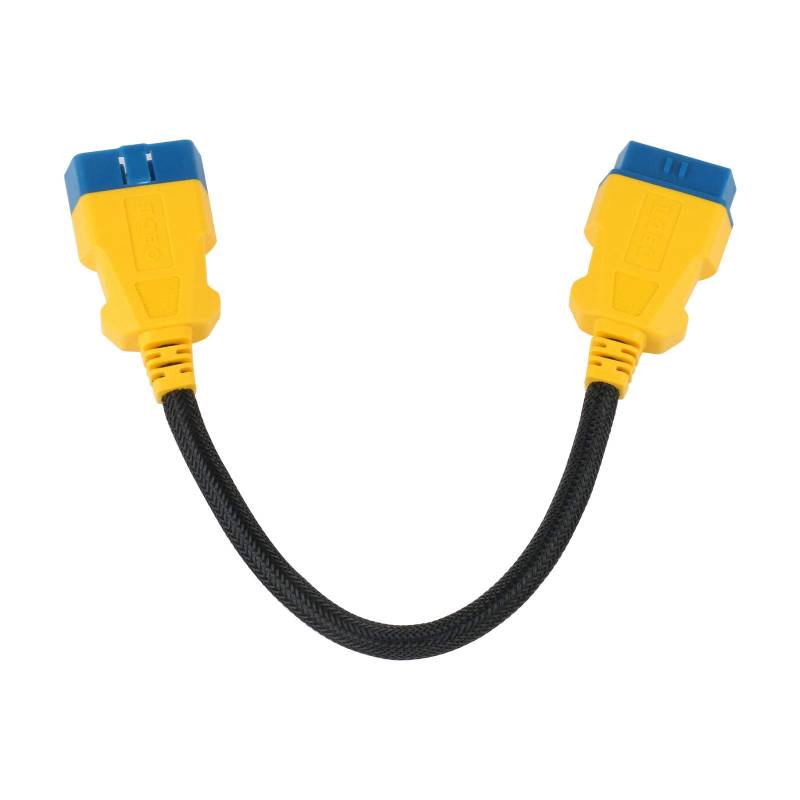 OURANTOOLS OBD-2 Verlängerungskabel Adapter Kompatibel Extender Diagnosestecker mit Nylon Material für Fahrzeuge Diagnosegerät (16 Pin 36cm Male to Female) von OURANTOOLS