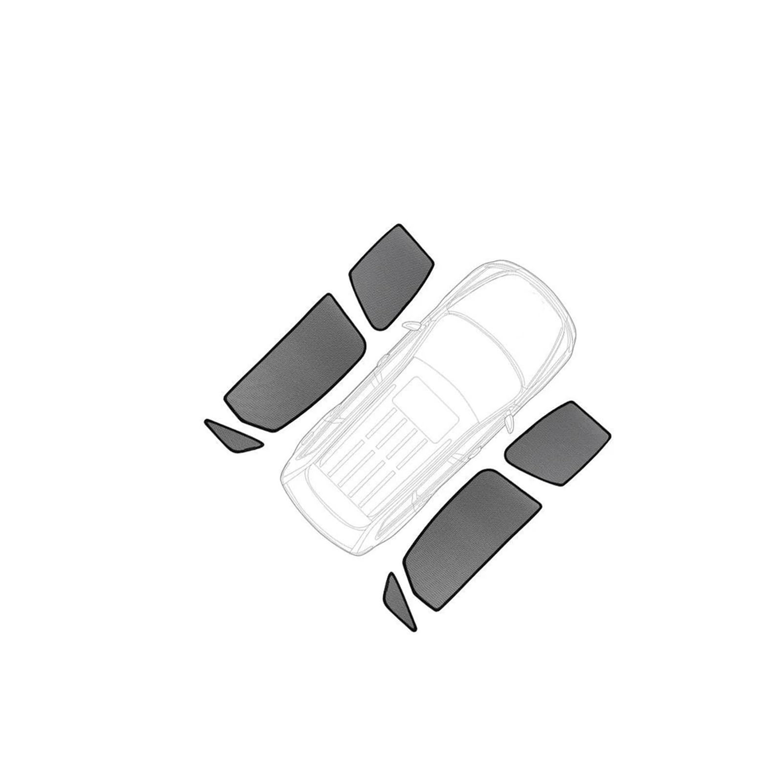 Sonnenschutz Für Hintere Seitenfenster Für C&hevrolet Für Holden Für Malibu V400 2016-2023 Sonnenschutz Für Vordere Windschutzscheibe Auto Frontscheibenabdeckung(Black 6PCS Side Windows) von OUSDUO