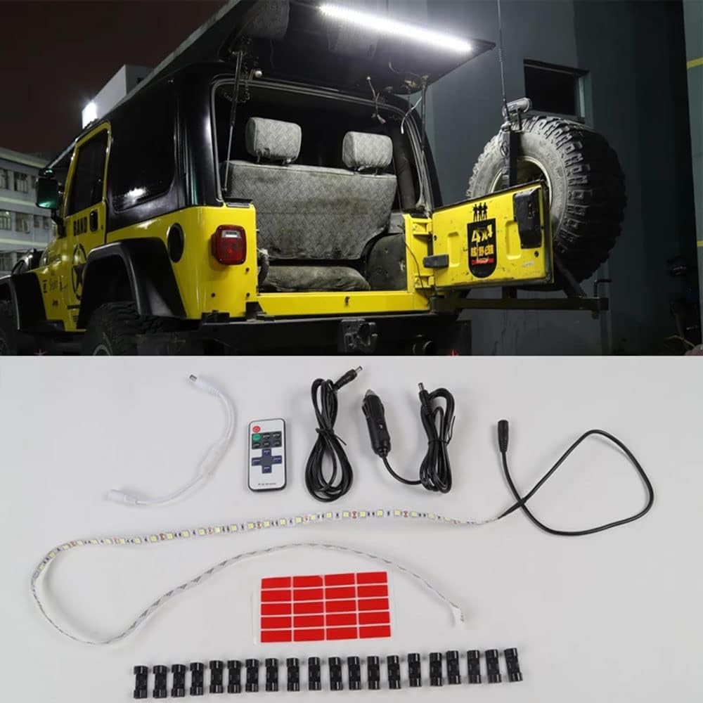 OUSIKA Auto Heckklappe Hecktür Glas Lift Licht Heckklappe LED Lampe, Für Jeep Wrangler TJ JK JL 1997-2019, Styling Modifikation Dekoration Zubehör von OUSIKA