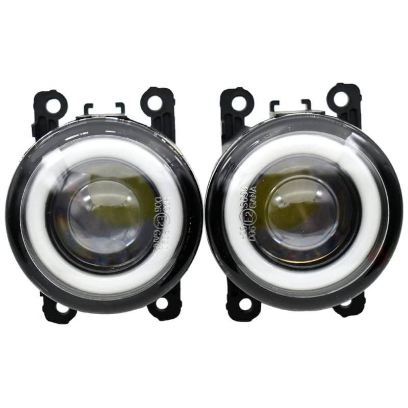 OUSIKA Auto LED Nebelscheinwerfer, Angel Eye Drl Nebelscheinwerfer Tagfahrlicht H11 12V, Für Suzuki Jimny Jb64 Jb74 2018 2019 2020 von OUSIKA