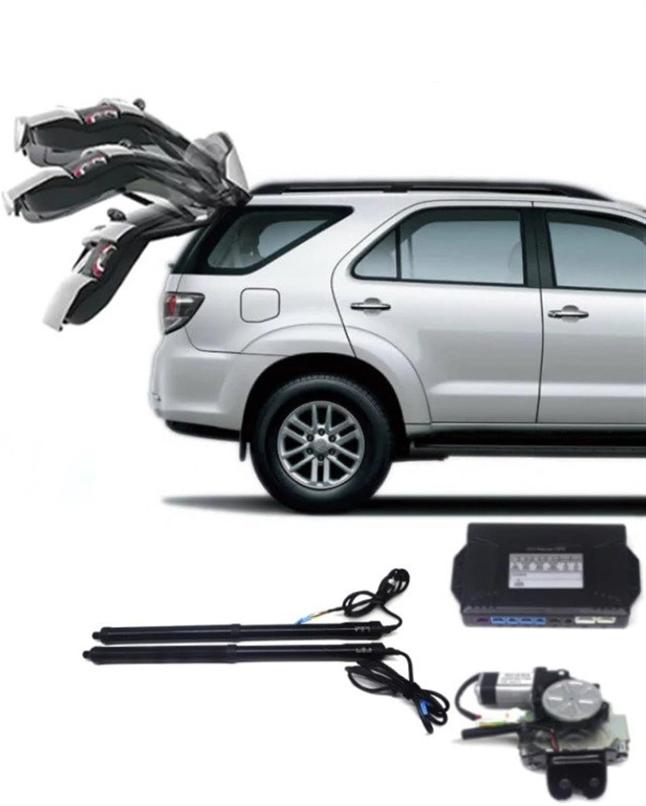 Elektrisch Gasfeder Heckklappe Dämpfer Für Toyota Für Fortuner 2009-2023 Elektrische Heckklappe Auto Heber Stamm Öffnung Hinten Tür Power Gate(No Kick Sensor) von OUVECR