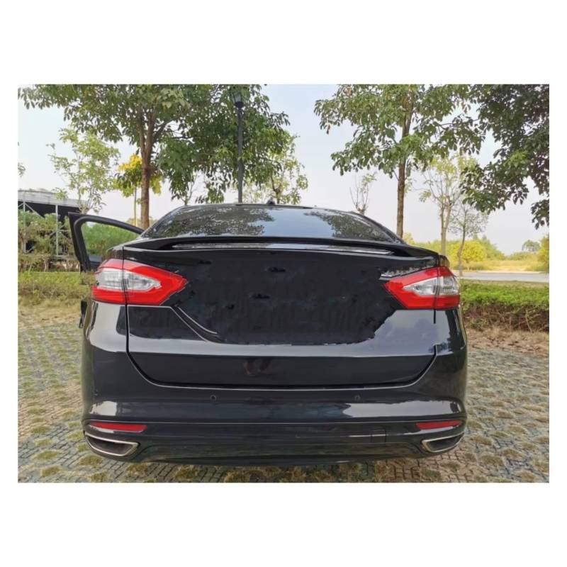 OUVECR Heckspoiler Für Ford Für Mondeo Für Fusion 2013 2014 2015 2016 2017 2018 2019 2020 ABS Farbe HINTEN FLÜGEL STAMM Lip Schwanz Spoiler Heckscheiben Dachspoiler(Schwarz) von OUVECR