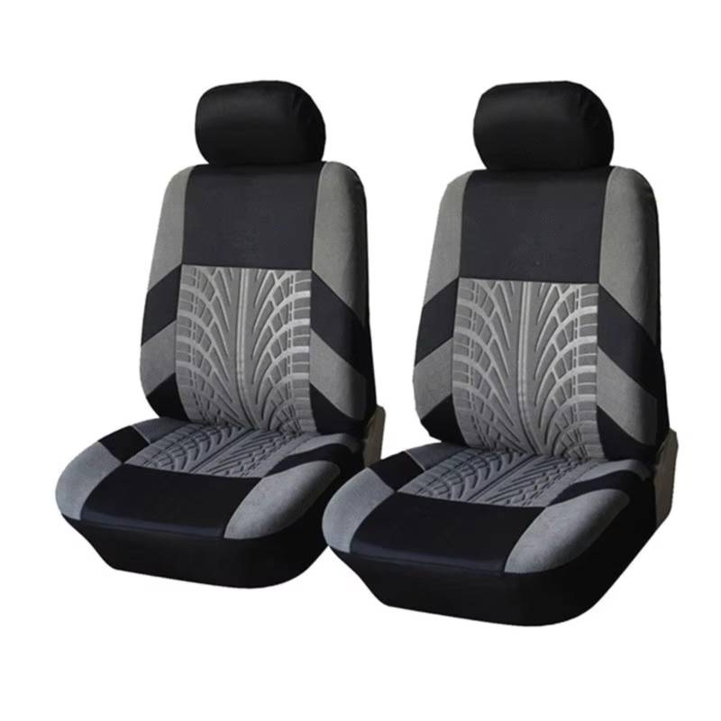 OUVECR Sitzbezüge Auto Autositzbezüge Komplettes Set Stoff Universelle Passform Kompatibel Mit Low-Back-Front-Airbags Geteilt Für Den Automobilbereich Auto Sitzbezüge(2Seats-Grey) von OUVECR