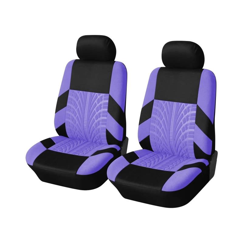 OUVECR Sitzbezüge Auto Autositzbezüge Komplettes Set Stoff Universelle Passform Kompatibel Mit Low-Back-Front-Airbags Geteilt Für Den Automobilbereich Auto Sitzbezüge(2Seats-Purple) von OUVECR