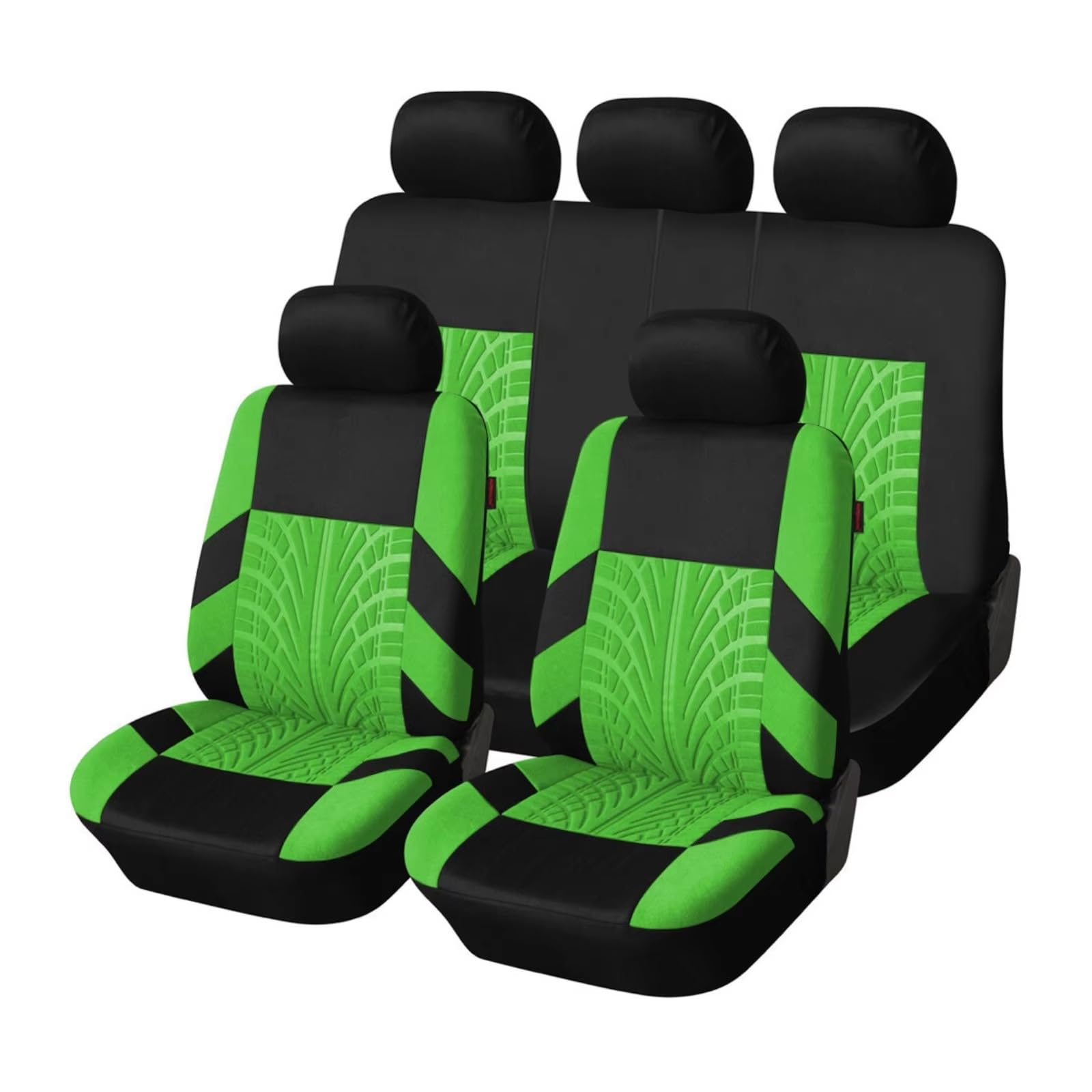 OUVECR Sitzbezüge Auto Autositzbezüge Komplettes Set Stoff Universelle Passform Kompatibel Mit Low-Back-Front-Airbags Geteilt Für Den Automobilbereich Auto Sitzbezüge(5Seats-Green) von OUVECR