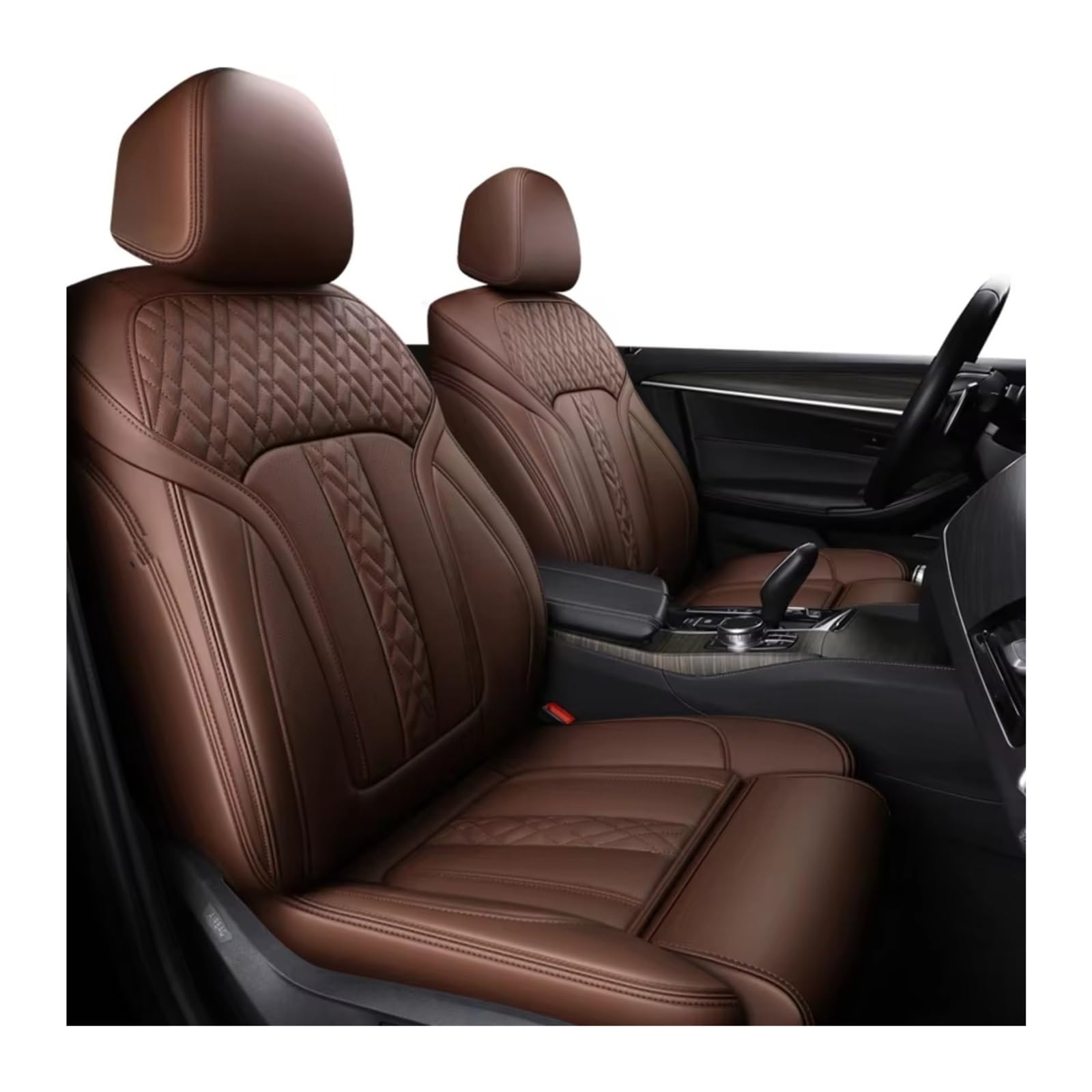 OUVECR Sitzbezüge Auto Für 7 5 3 1 Serie X5 X3 X1 Für 5 Sitze Komplettset Spezifisches Autozubehör Sitz Auto Sitzbezüge(B Coffee) von OUVECR