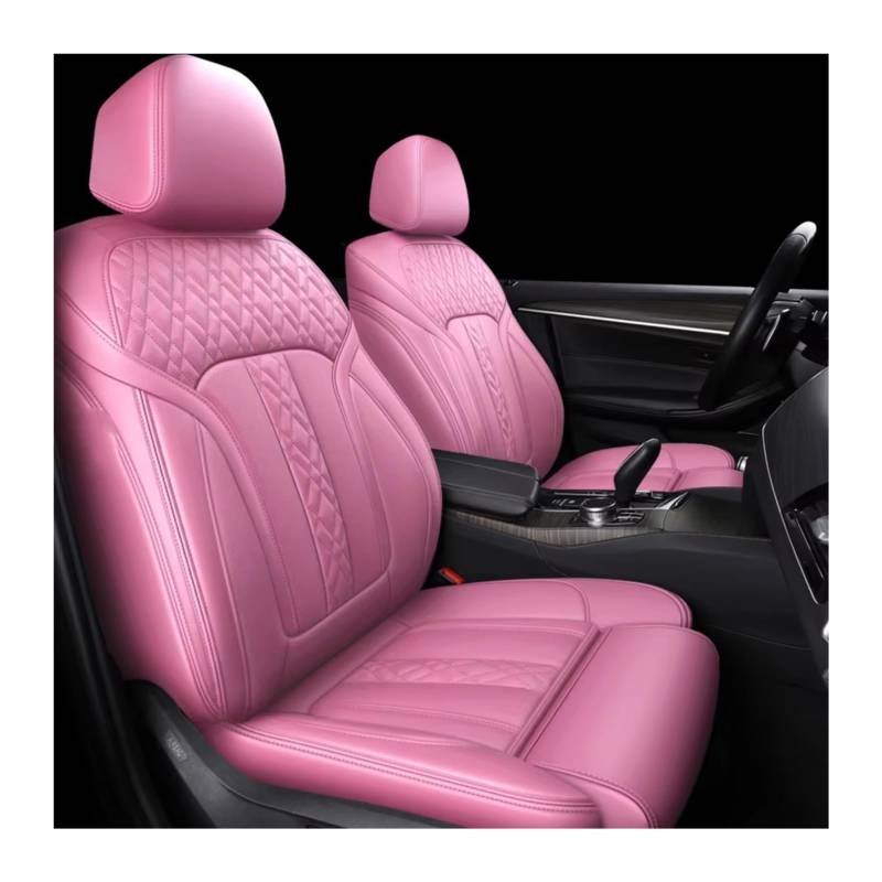 OUVECR Sitzbezüge Auto Für 7 5 3 1 Serie X5 X3 X1 Für 5 Sitze Komplettset Spezifisches Autozubehör Sitz Auto Sitzbezüge(F Pink) von OUVECR