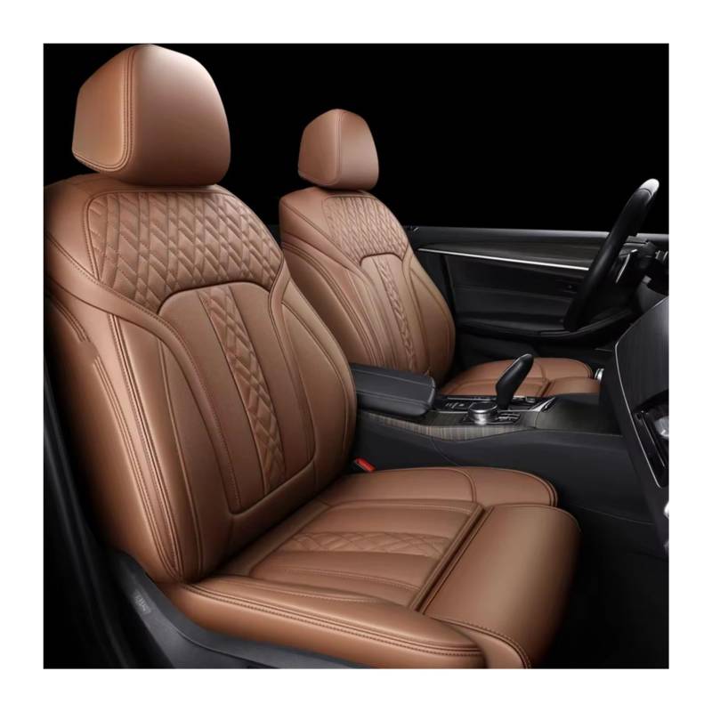 OUVECR Sitzbezüge Auto Für 7 5 3 1 Serie X5 X3 X1 Für 5 Sitze Komplettset Spezifisches Autozubehör Sitz Auto Sitzbezüge(I Brown) von OUVECR